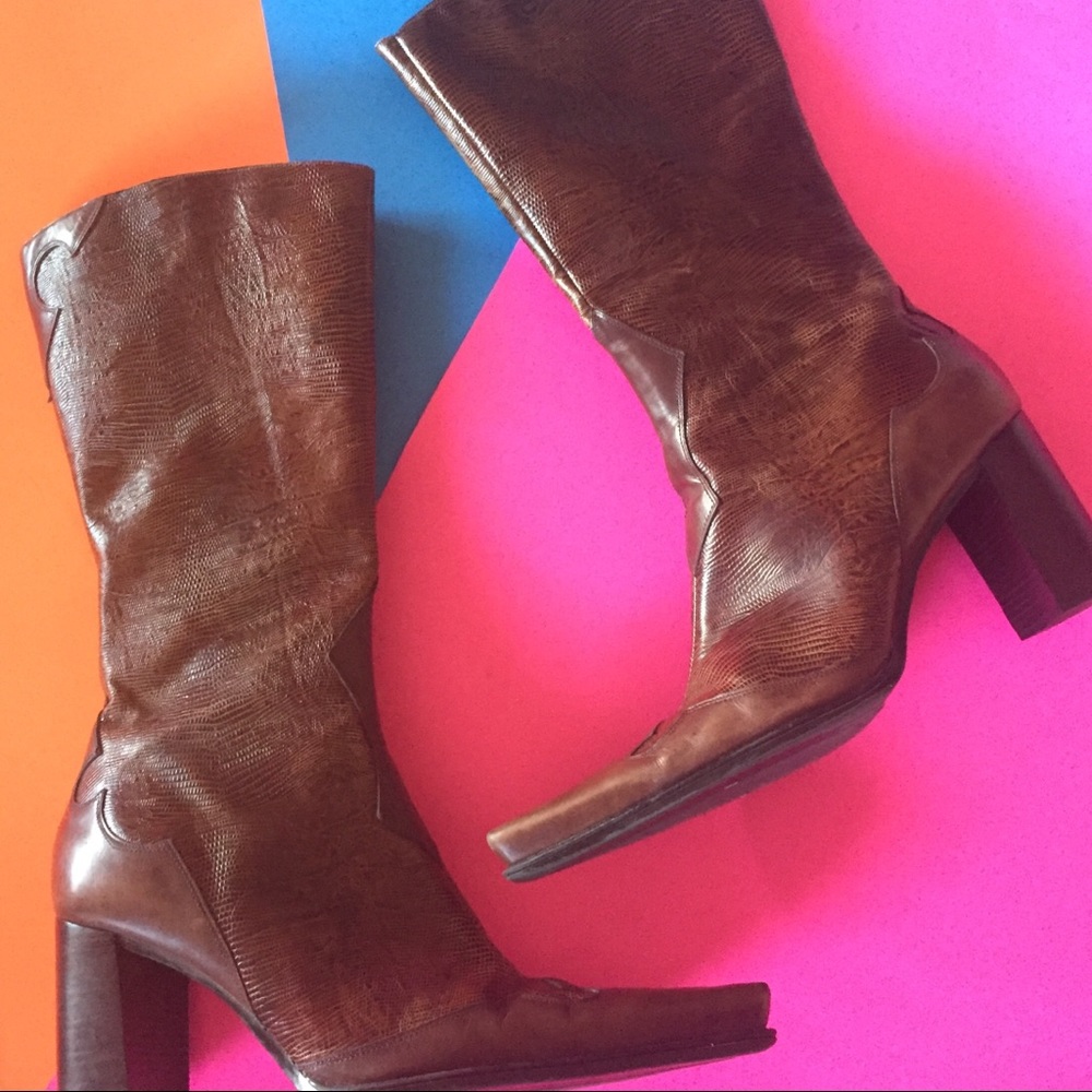 COPY - BCBGirl brown leather boots - Picture 3 of 6